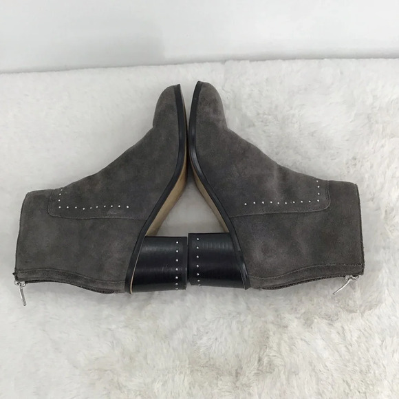Marc Fisher Women’s Umala-T-Suede Leather Ankle Bootie Grey Size 7 - Picture 5 of 10